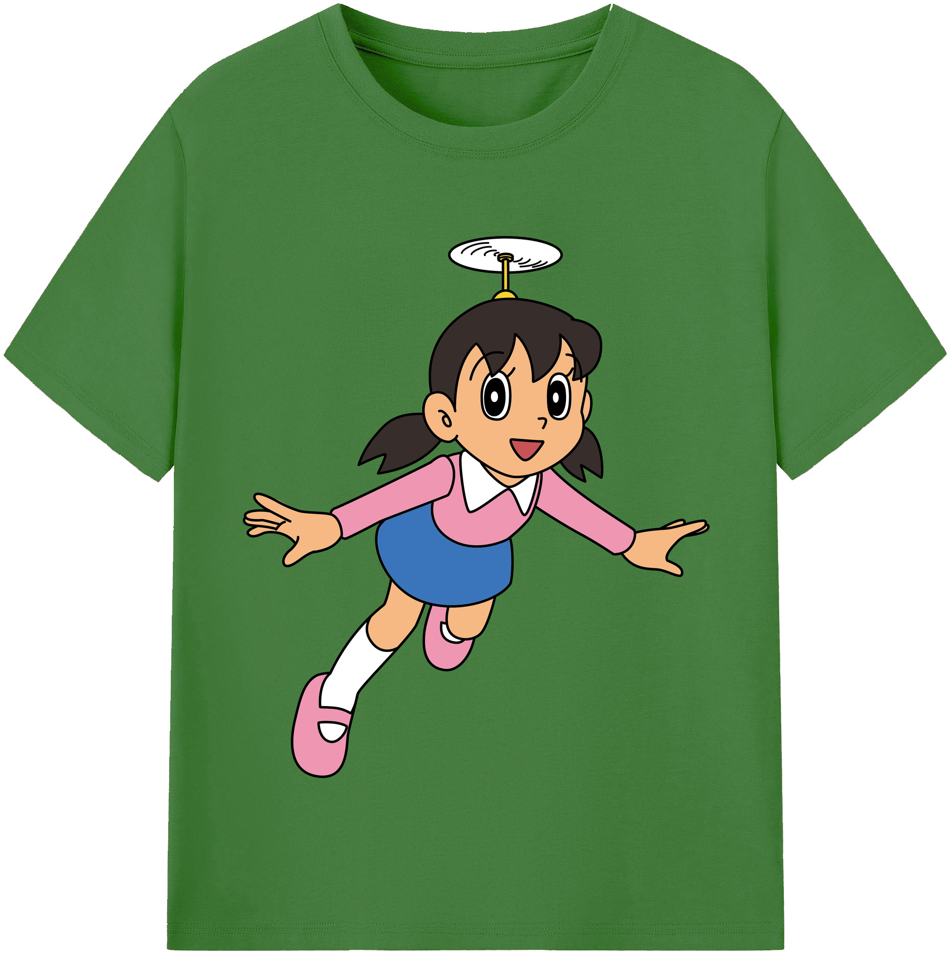 （画像用） ドラえもん みなもと しずか Doraemon Shizuka Minamoto レディースカジュアルプリントTシャツ（綿100％）